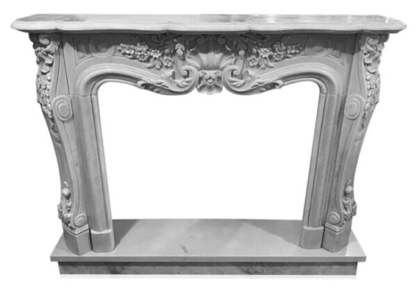 carrara marble fireplace