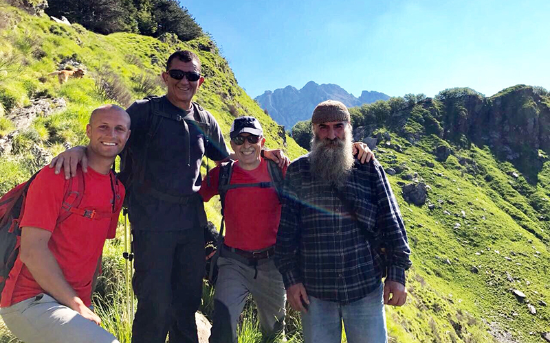 hiking on the marble mountains