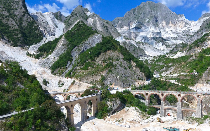 carrara marble mines, the vara bridges