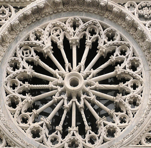 why carrara is a creative city, duomo roese window
