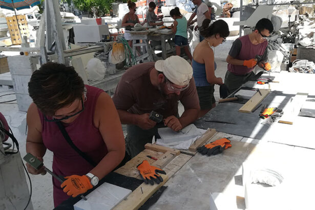 gara di scultura a carrara per team building incentive
