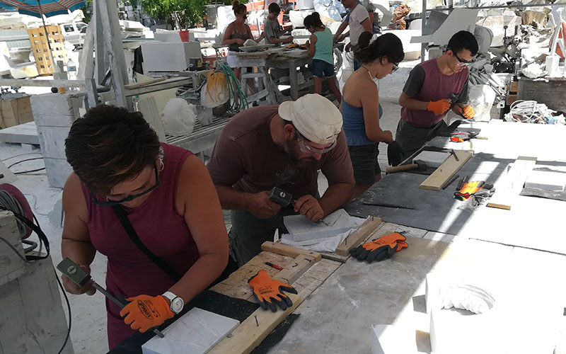 gara di scultura a carrara per team building incentive