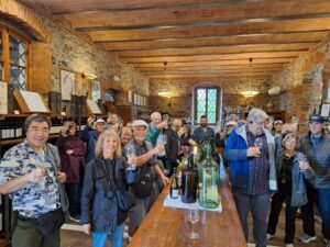 incentive and team building groups, wine tasting and lunch in a winery