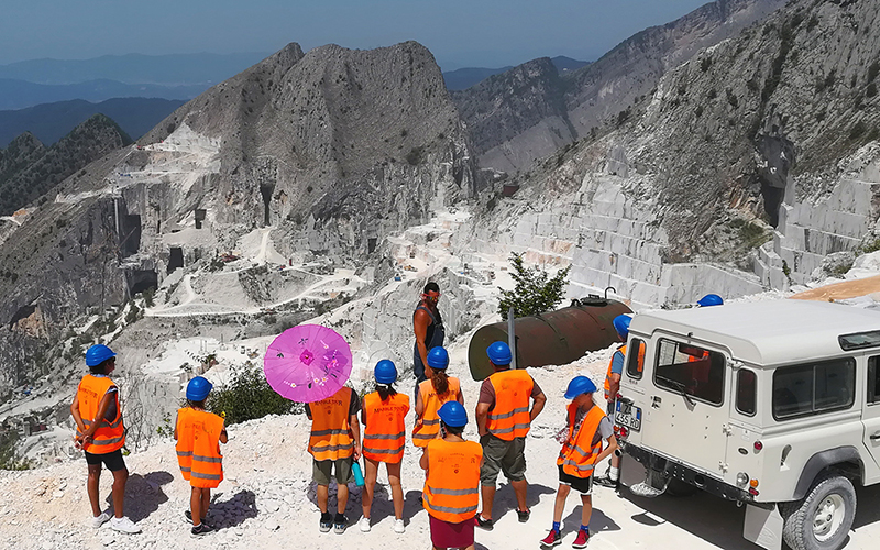 Private Carrara marble quarry tour with local guide and safety helmets