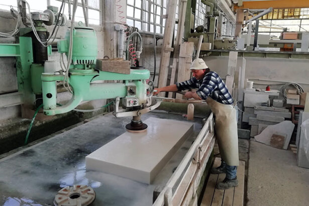 Carrara marble processing factory visit designers